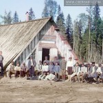 Jeden z obozów dla jeńców Syberia 1914