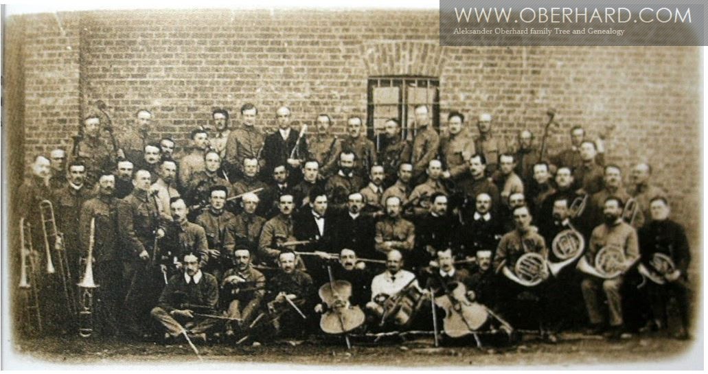 Orkiestra obozowa złożona z jeńców (Krasnojarsk) 1914